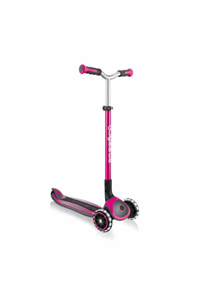 Globber Master 3 Tekerlekli Işıklı Katlanabilir Pembe Scooter