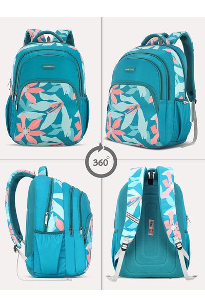 Lavie Sport 35L Nova Backpack | Laptop Compatiable | Raincover (Teal)