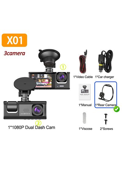 OEM Camera Auto DVR 3-in-1 – Vizibilitate Maxima Zi si Noapte!