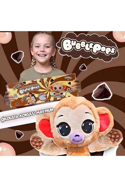 Bubble Pops Kokulu Peluş S1 - Çikolata Kokulu Maymun