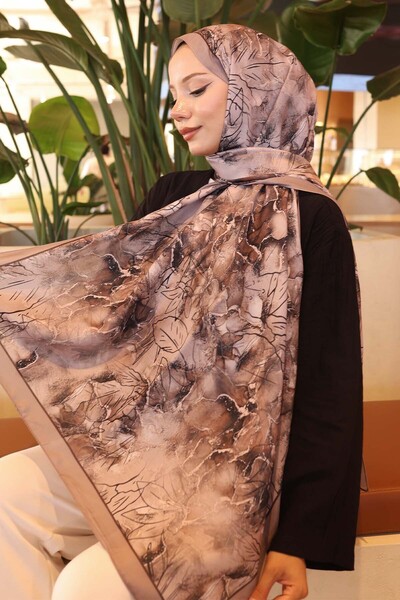benguen Patterned Shawl Mink İpk114