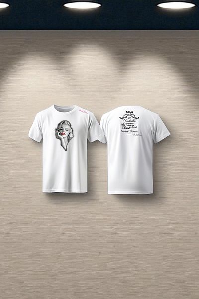 niceworkbynicehands Mariyln Monroe Special Design for Seveners White T-Shirt