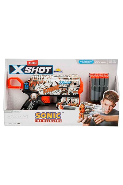 X-Shot Skins Flux Sonic The Hedgehog 8 Mermili Sünger Dart Atan Silah 21 cm -...