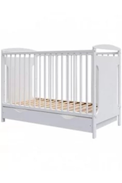 Klups Baby Cot with Drawer Safari Giraffe White + Mattress 8 Comfort II