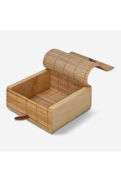 Flying Tiger Copenhagen Bambu Saklama Kutusu 9 x 9 x 4 cm