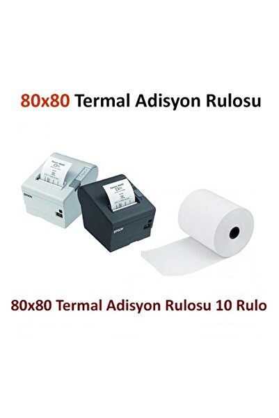 Smart Tech 80x80 Termal Adisyon Yazıcı Kağıdı Rulosu (50 Adet) 5 Paket