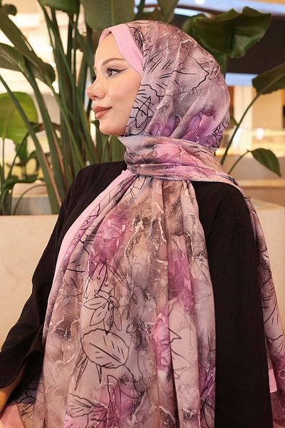 benguen Şal cu model roz İpk114
