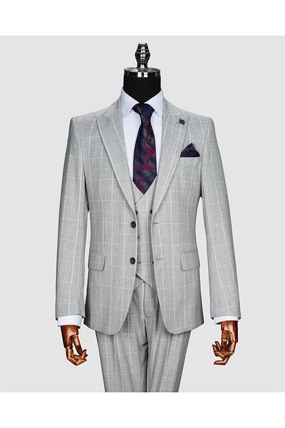 Suit Sartoria Ssa Prt 291 Plaid Vest Suit