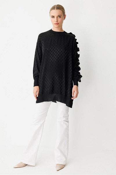 Ghisa Knitwear Tunic Black Goose