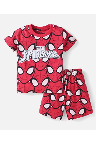 Babyhug Marvel طقم بيجامة بطبعة سبايدر مان - أحمر