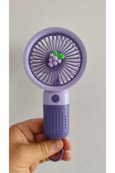FAMEMUS ACCESSORY Yüksek Üflemeli Kola Takılan El Mini Fan Mor Renk