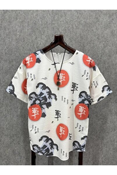 FıttingRoom Oversize Patterned Bohemian Tshirt
