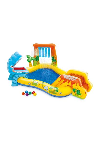 Intex Dinosaur Inflatable Play Center With Slide Size 109x249x191cm