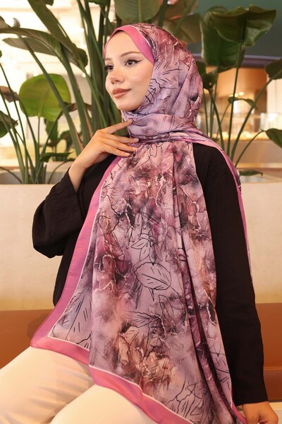 benguen Patterned Shawl Fuchsia İpk114