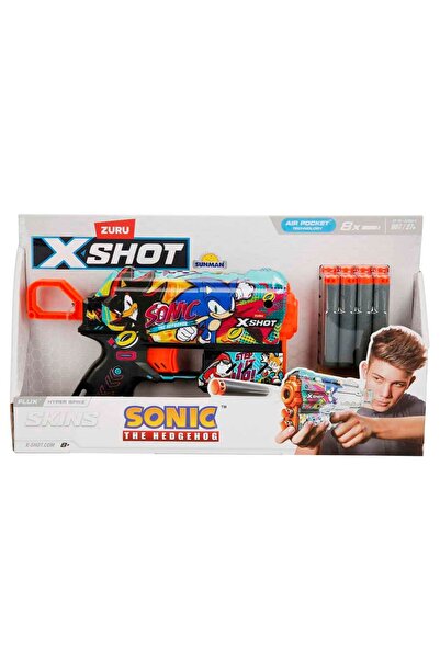 X-Shot Skins Flux Sonic The Hedgehog 8 Mermili Sünger Dart Atan Silah 21 cm -...