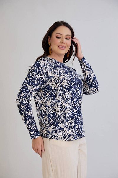 wearon tekstil Women Viscos Fabric Mother Large Size Shirt Combed