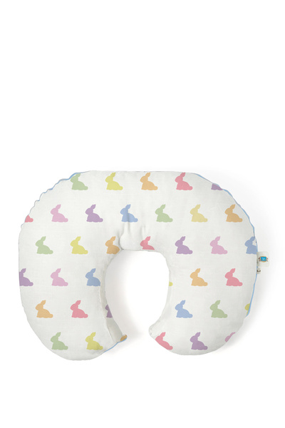 DEUX LAPINS 100% Cotton Rainbow Lapin Blue Muslin Baby Breastfeeding Support Pillow