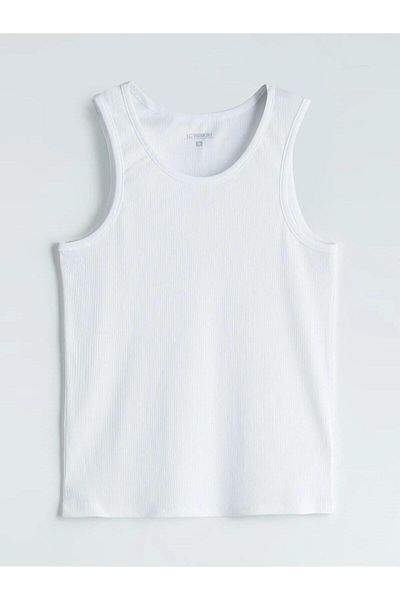 LC Waikiki U Neck Combed Cotton Men's Ribbed Undershirt 2-Piece (W5)