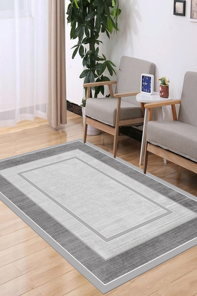 LTS HOME DİJİTAL BASKILI Kaymaz Taban Yıkanabilir Modern Mutfak Halısı Salon ...