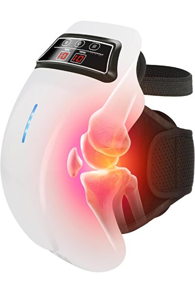 SUKILO جهاز تدليك الركبة اللاسلكي مع الحرارة والاهتزاز، 9 مستويات، أحزمة قابل...