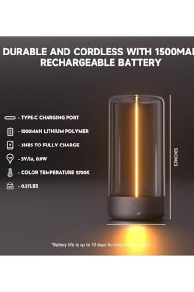SUKILO Mini Minimalist Table Lamp – Cordless Rechargeable LED Desk Lamp with Breathing Effect
