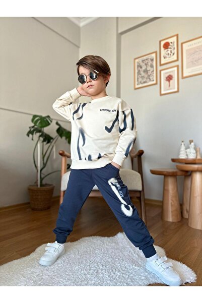 RAPAPA Choose Joy Kids Sweatshirt and Sweatpants Set 1314 F