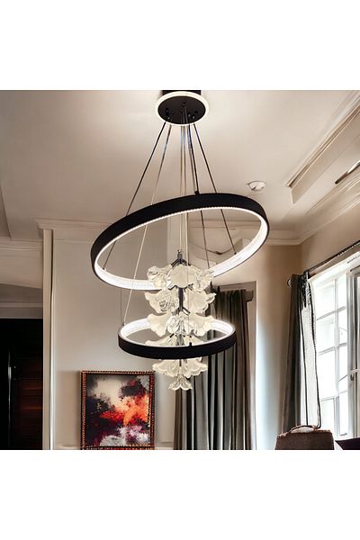 KARAZ Modern black chandelier