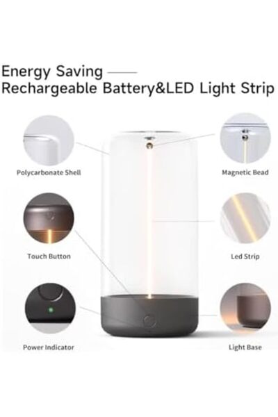 SUKILO Mini Minimalist Table Lamp – Cordless Rechargeable LED Desk Lamp with Breathing Effect