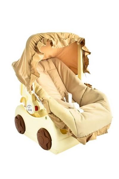 rexa CozyRide Baby Seat & Carry Cot – Brown with Safety Strap