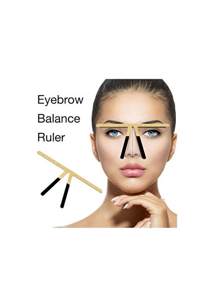 Kalıcı Makyaj Microblading İçin Altın Oran Kaş Ölçüm Cetveli Taç Cetvel Gold