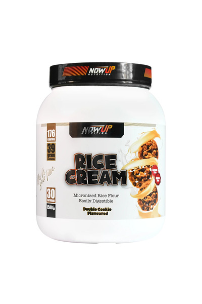 NOWUP NUTRITION Rice Cream - Double Cookie: Kurabiye Aromalı Pirinç Kreması (1500gr, 30 Porsiyon)