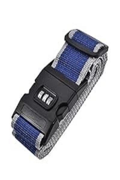 Generic حزام شنطة سفر بفتحة للبطاقات من كيو تي كيو جي او ايم، حزام امتعة قابل للتعديل، عبوة من