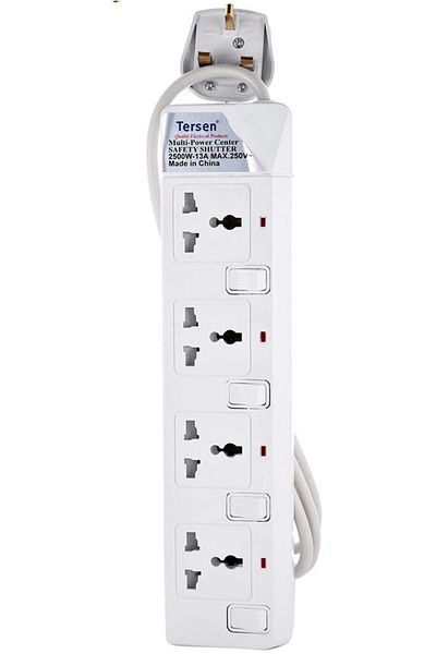 Tersen Extension Bar with 4 sockets and 5m Wire