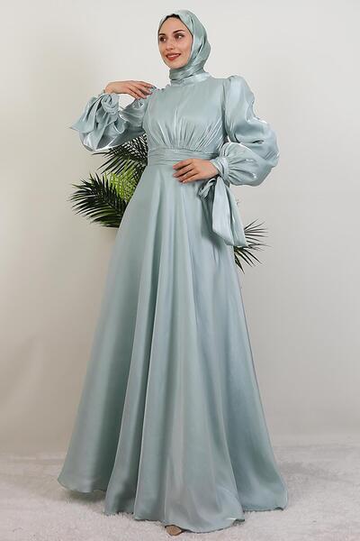 giz astore Manolya Organze Abiye Mint