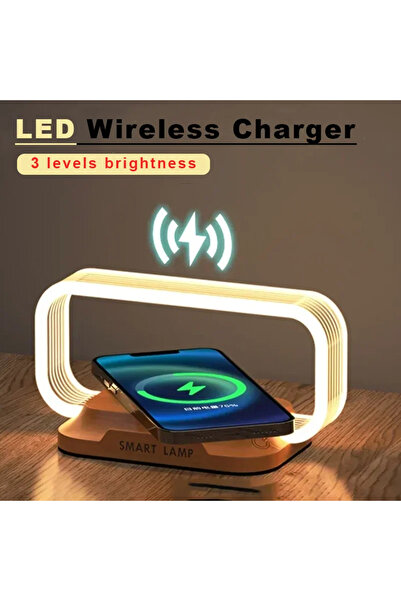 CeymSTecH CeymSTech_Şık LED Gece Lambası Kablosuz Hızlı Şarj Standı Cep Telef...