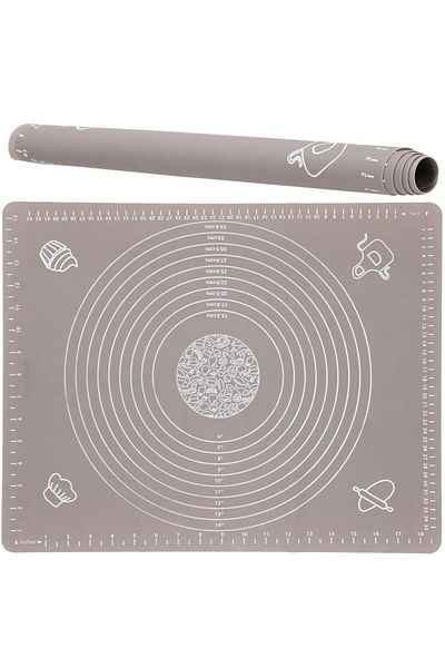 SERSIMO Plansa din silicon alimentar de framantat aluat, rezistenta la temperaturi ridicate, 50x40cm, gri