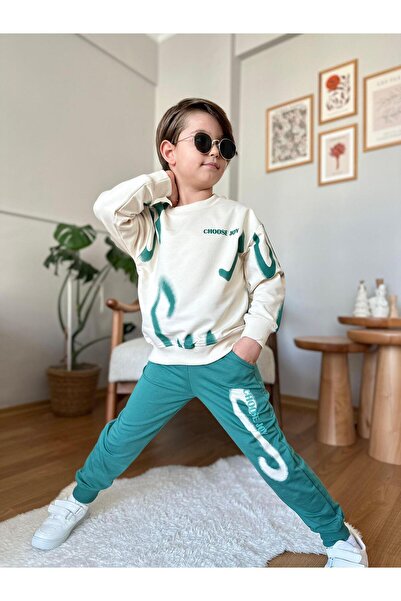 RAPAPA Choose Joy Kids Sweatshirt and Sweatpants Set 1314 Y