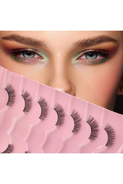 gaman 7li Yarım Boy İpek Kirpik - 3d Hacimli Yarım Ay İpek Takma Kirpik