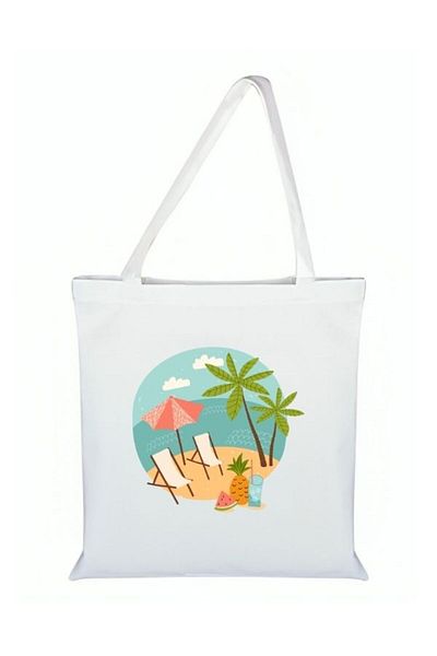 Özcan Tasarım Beach Printed Cloth Bag - Beach Bag