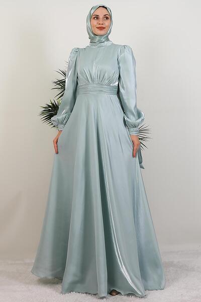 giz astore Manolya Organze Abiye Mint