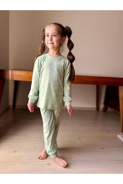 RAPAPA Girls' Long Sleeve Pajama Set 2-8 Years 3214