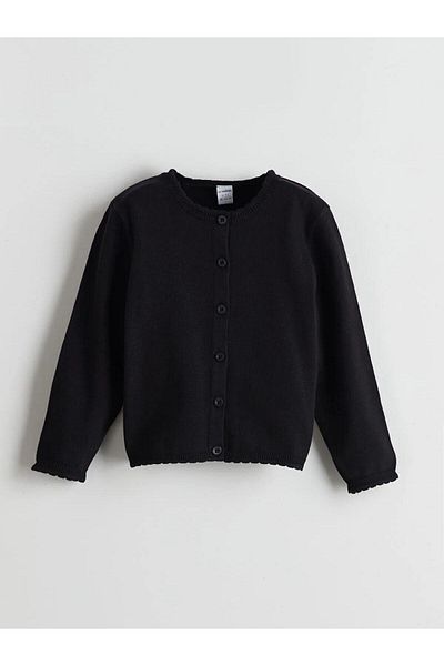 LC Waikiki Lcw Kids Crew Neck Girl's Knitwear Cardigan (W5)