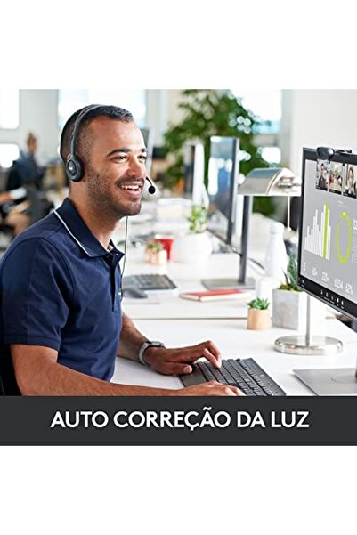 logitech كاميرا ويب عالية الدقة C270، شاشة عريضة بدقة 720 بكسل لإجراء مكالمات الفيديو والتسجيل