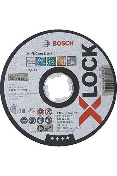 Bosch Disc X-LOCK Multi Material 125x1x22.23 pentru taieturi drepte ACS 60 V BF
