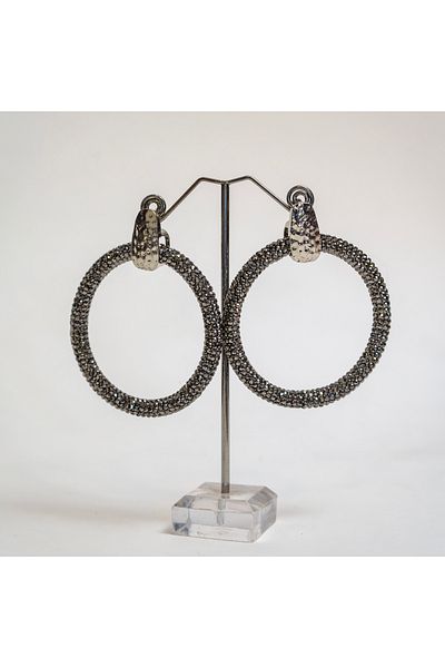 CHARM Cercei „Midnight Glow” – Strălucire elegantă în cerc perfect