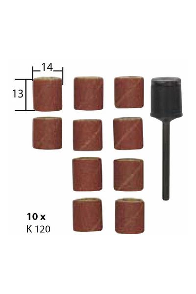 Proxxon Set ax si 10 tamburi din corindon pentru slefuire, 14mm, GR120, 28978