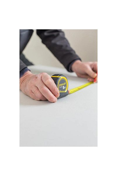 Stanley 1-30-697, Tylon tape measure 5m, tru-zero, rubber protection, anti-slip, 5m x 19mm