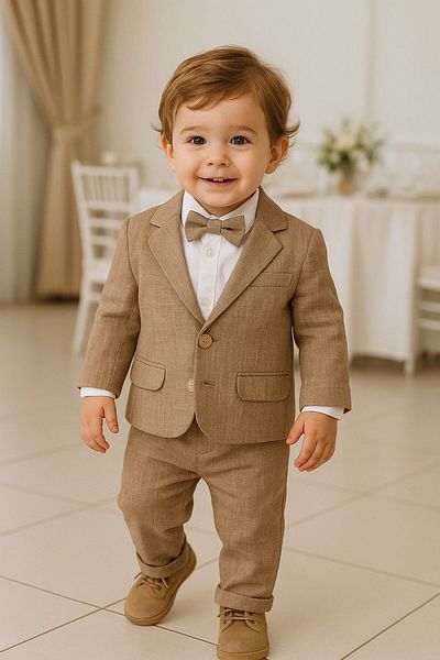 Pollito Baby Boy Jacket 4 Piece Set