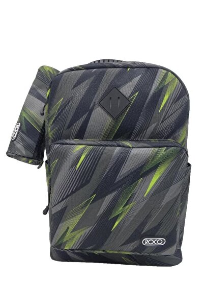 Roco Zigzag Abstract Backpack with Accessory