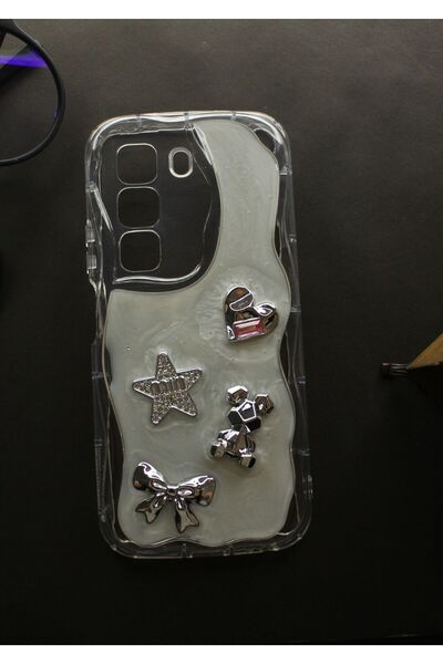 tcover Infinix Hot 50 Pro Plus Kılıf Epoksi Dekorlu Kabartmalı Kapak